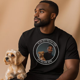 Zum besten Hund-Vater je benutzerdefiniertes Foto T-Shirt