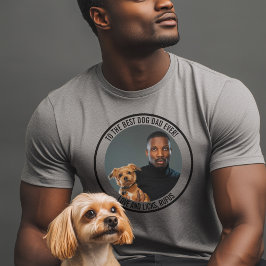 Zum besten Hund-Vater je benutzerdefiniertes Foto T-Shirt
