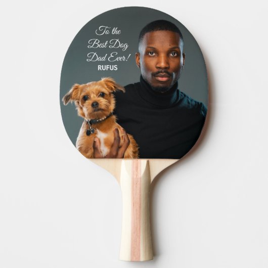 Zum besten Hund-Vater je benutzerdefiniertes Foto Tischtennis Schläger (Vorderseite)