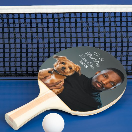Zum besten Hund-Vater je benutzerdefiniertes Foto Tischtennis Schläger