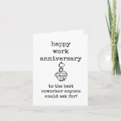 Zum besten Kollegen, Happy Work Anniversary Card Karte (Vorderseite)