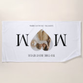 Zum besten Mama Foto Herz Strandtuch (Vorderseite)