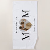 Zum besten Mama Foto Herz Strandtuch (Vorderseite)