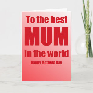 Zum besten MUM der Welt - Tag der glücklichen Mütt Karte