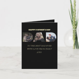 ZUM BESTEN VATER ALLER 3 FOTO VATER'S DAY EINLADUNG