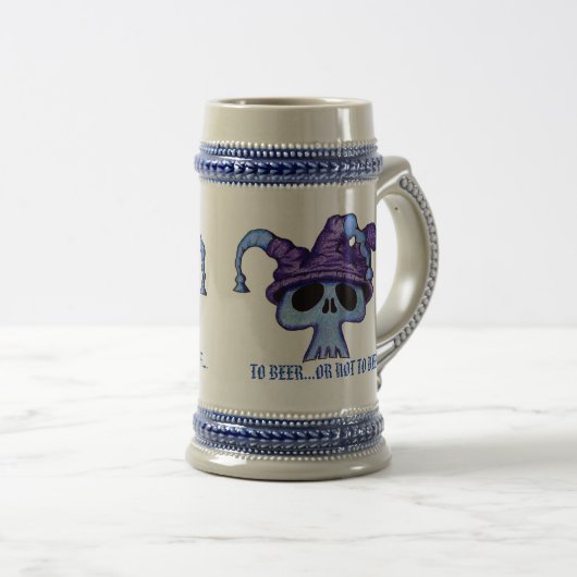 ZUM BIER… ODER NICHT BIER-ZUR LUSTIGEN BIER-TASSE BIERGLAS (VorderseiteRechts)