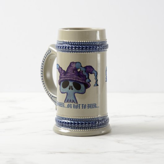 ZUM BIER… ODER NICHT BIER-ZUR LUSTIGEN BIER-TASSE BIERGLAS (Vorderseite Links)