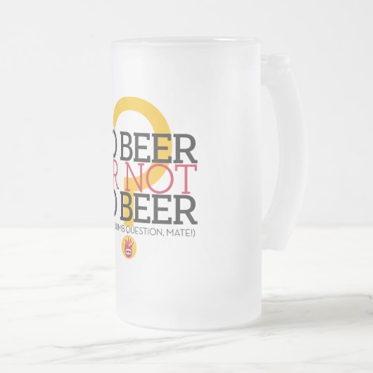 Zum Bier oder nicht zum Bier? , durch Smith EL Mattglas Bierglas (VorderseiteRechts)