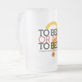 Zum Bier oder nicht zum Bier? , durch Smith EL Mattglas Bierglas (Vorderseite Links)