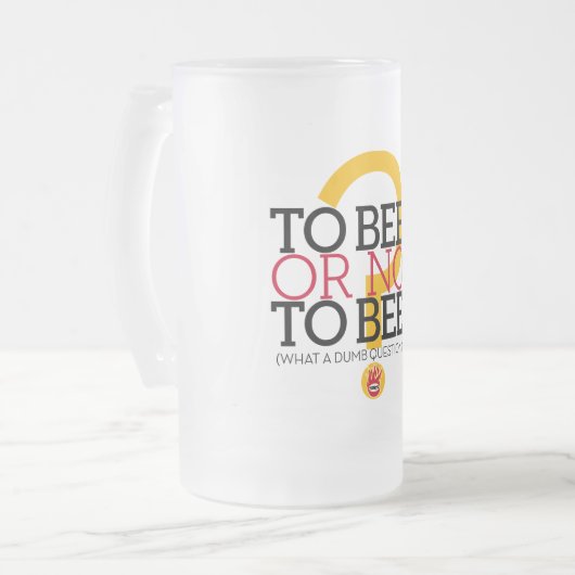 Zum Bier oder nicht zum Bier? , durch Smith EL Mattglas Bierglas (Vorderseite Links)