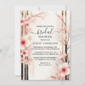 Zum Brautparty Bamboo Pink Sakura Cherry Blossom Einladung (Vorderseite)