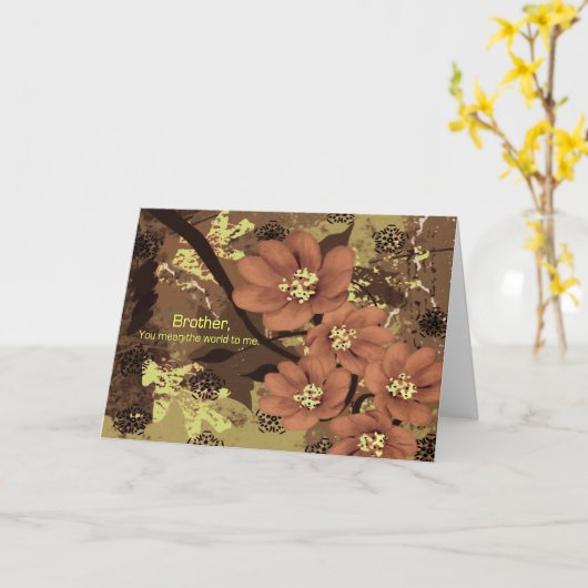 zum Bruder (Abschied von unheilbarem Geschwulst) Karte (Gelbe Blume)