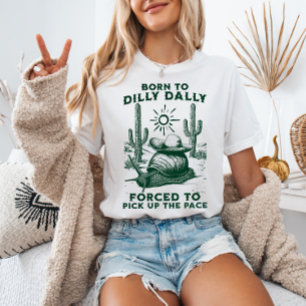 Zum Bummeln geboren Vintage Western Wüsten Schneck T-Shirt