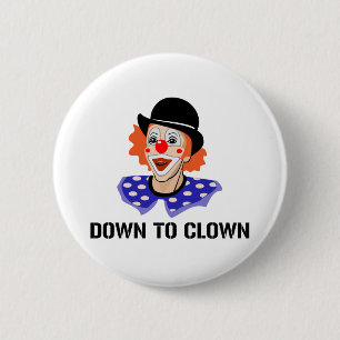 Zum Clown Lustiger Humor Scherz Button