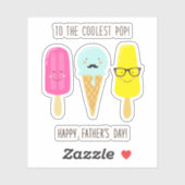 Zum Coolststen Pop - Vatertag Aufkleber (Blatt)