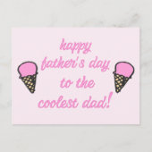 Zum coolststen Vater - Niedlicher Eiscreme-Vater-T Postkarte (Vorderseite)