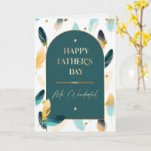 Zum Ehemann am Vatertag. Federmuster Karte (Gelbe Blume)
