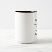 "Zum Elternteil des Bräutigams" personalisierte Zweifarbige Tasse (Mittel)