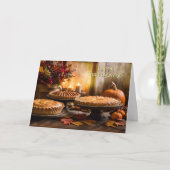 Zum Erntedankfest Desserts und Pies Karte (Vorderseite)