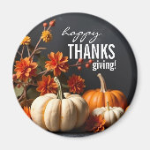 Zum Erntedankfest Orange Pumpkin Blume Magnet (Vorne)