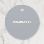 Zum Erntedankfest Weiße Kürbis Geschenkanhänger (Rückseite)