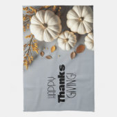 Zum Erntedankfest Weiße Kürbis Geschirrtuch (Vertikal)