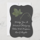 Zum Erntedankfest würzen Einladung (Rückseite)