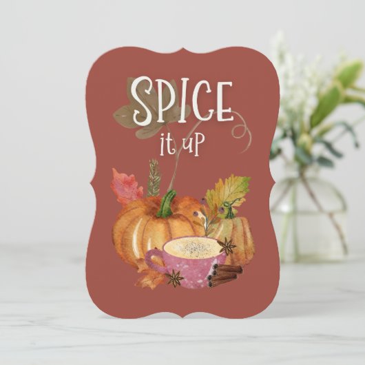 Zum Erntedankfest würzen Einladung (Stehend Vorderseite)