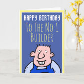 Zum Ersten Erbauer - Happy Birthday Karte (Gelbe Blume)