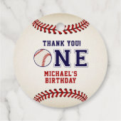 Zum ersten Geburtstag, Baseball Geschenkanhänger (Rückseite)