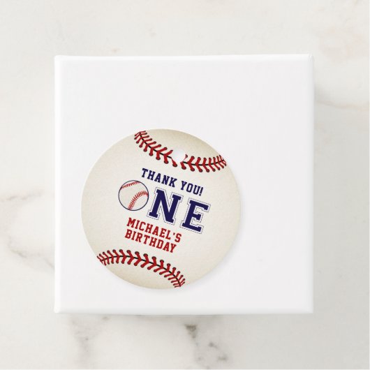 Zum ersten Geburtstag, Baseball Geschenkanhänger (Beispiel)