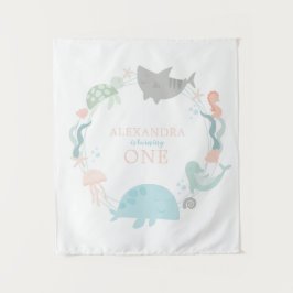 Zum ersten Geburtstag unter dem Meer Wandteppich