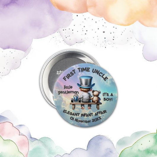 Zum ersten Mal Onkel - Es ist ein Junge | Button