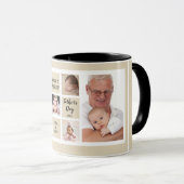 Zum ersten Mal Papa 5 Foto Collage   Tasse (VorderseiteRechts)