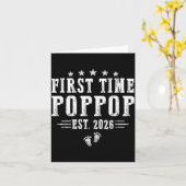 Zum ersten Mal Pp Est.2026 Father's Day wird zu Pa Karte (Gelbe Blume)