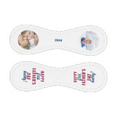 Zum ersten Mal Vater Papa 2 Foto Weiß Baseball (Paneele)