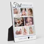Zum ersten Mal Vater's Day New Dad 8 Foto Collage Fotoplatte (Seite)