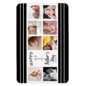 Zum ersten Mal Vater's Day New Dad 8 Foto Collage Magnet (Vertikal)