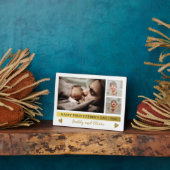 Zum ersten Mal Vatertag 3 Foto Collage Fotoplatte (Seite)