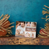 Zum ersten Mal Vatertag Holz 5 FotoCollage Fotoplatte (Seite)