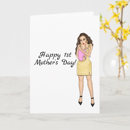 Zum ersten Muttertag Karte (Gelbe Blume)