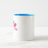 Zum ersten Muttertag Zweifarbige Tasse (Mittel)