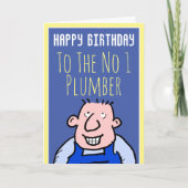 Zum ersten Plumber - Happy Birthday Karte (Vorderseite)