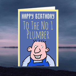 Zum ersten Plumber - Happy Birthday Karte