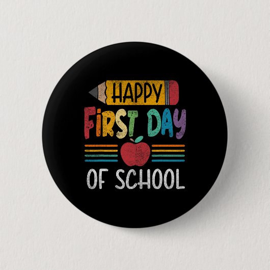 Zum ersten Tag der Lehrerin Jungs Mädchen Button (Vorderseite)