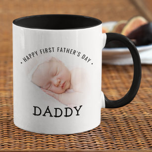 Zum ersten Vatertag Daddy Foto Tasse