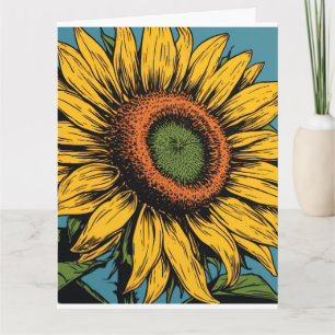 ZUM FEIERN EINES SCHÖNEN LEBENS SONNENBLUMEN KARTE