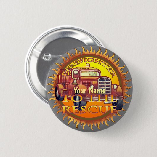 Zum Feuerwehrmann Button (Vorne & Hinten)