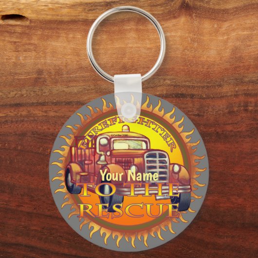 zum Feuerwehrmann Schlüsselanhänger (Vorderseite)