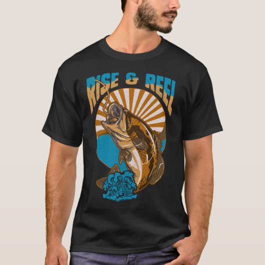 Zum Fischen geboren – Evolution des Menschen T-Shirt (Vorderseite)